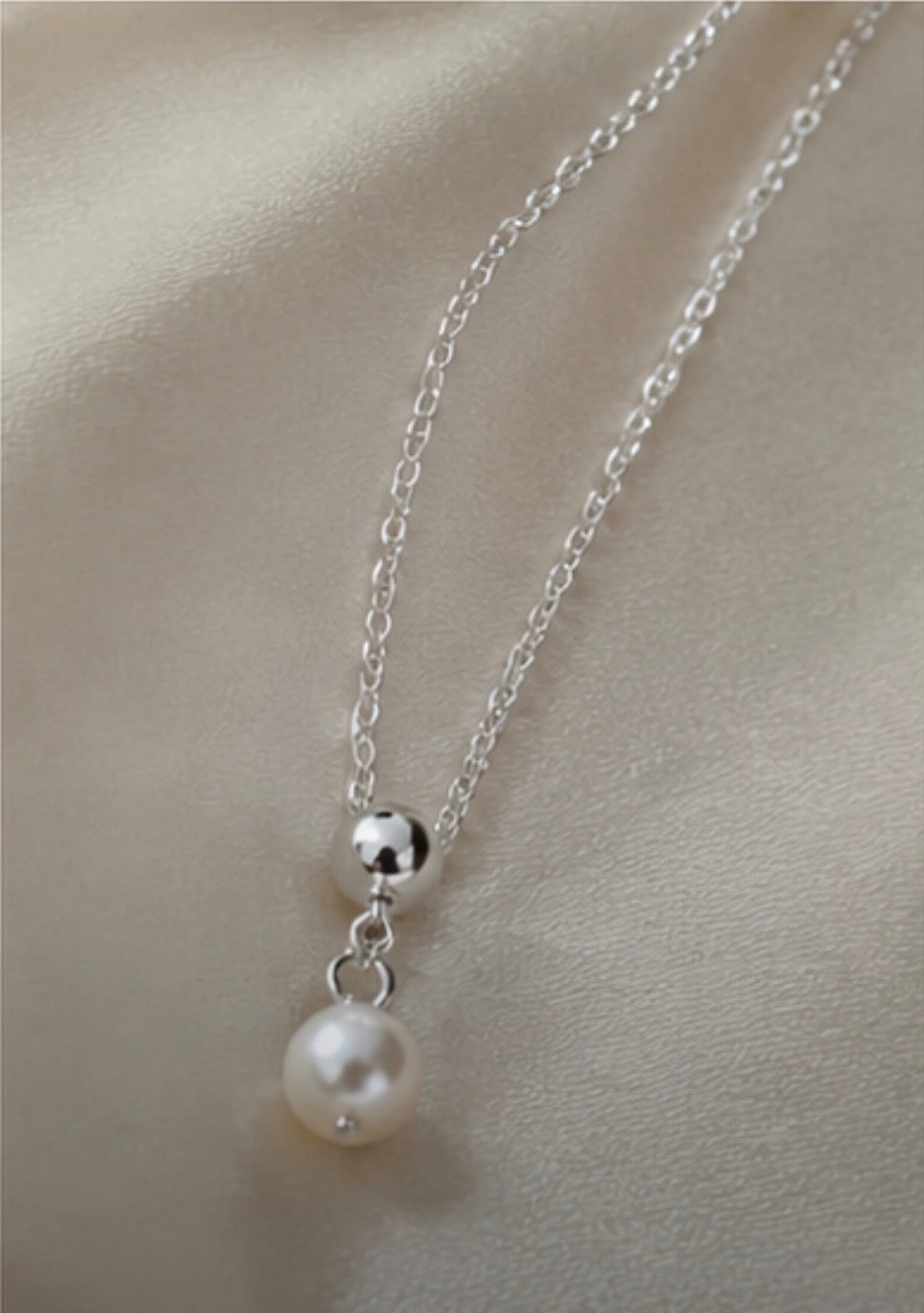 Pearl Twin Tassel- Silver