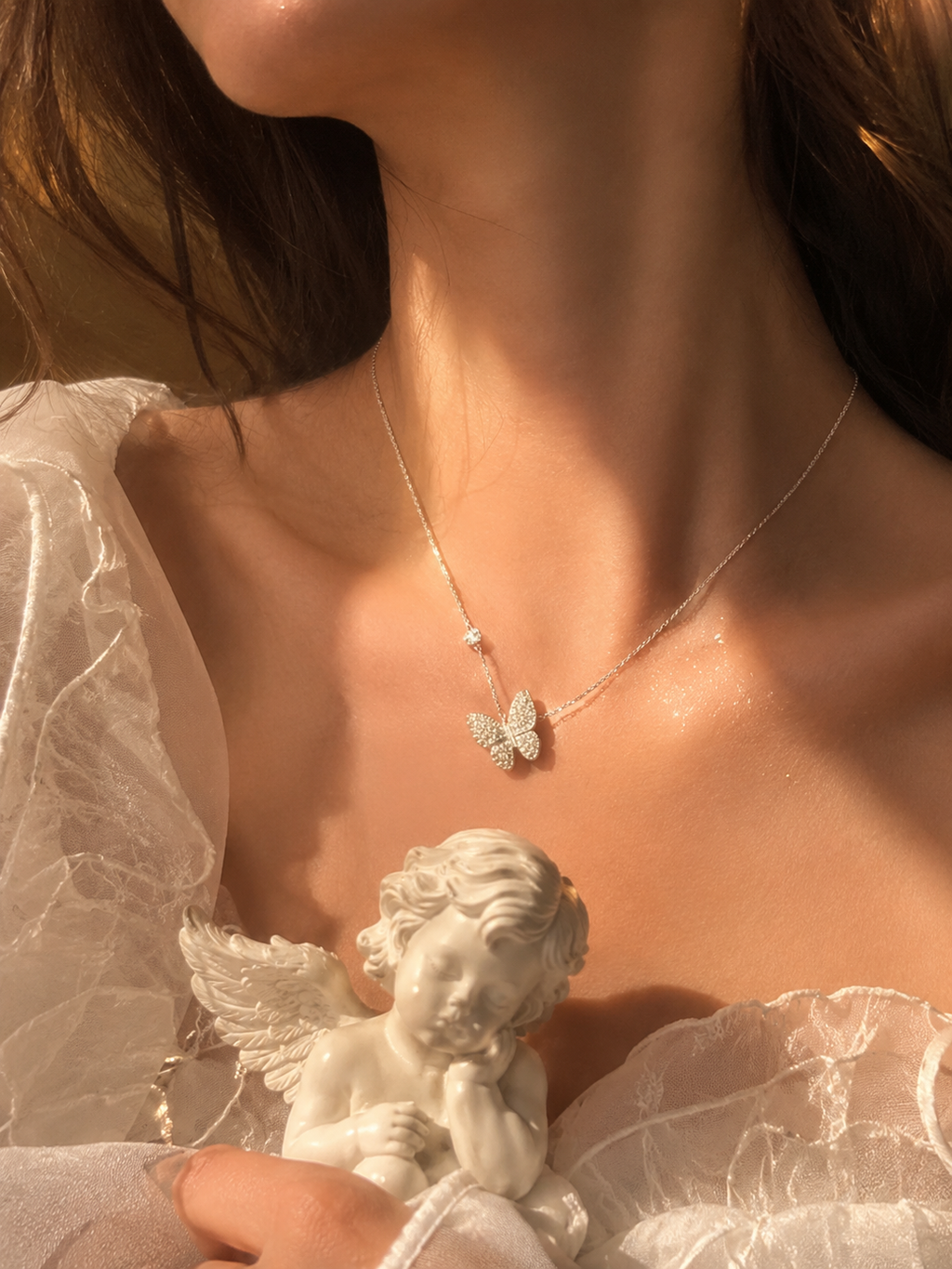 Zirconium Butterfly Pendant